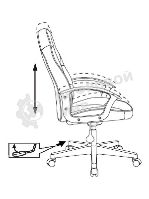 Кресло Бюрократ Zombie 11LT черный, экокожа, 120 кг, механизм качания