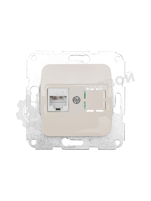 Розетка компьютерная Kranz DEA RJ45 с/у мех. бежевый