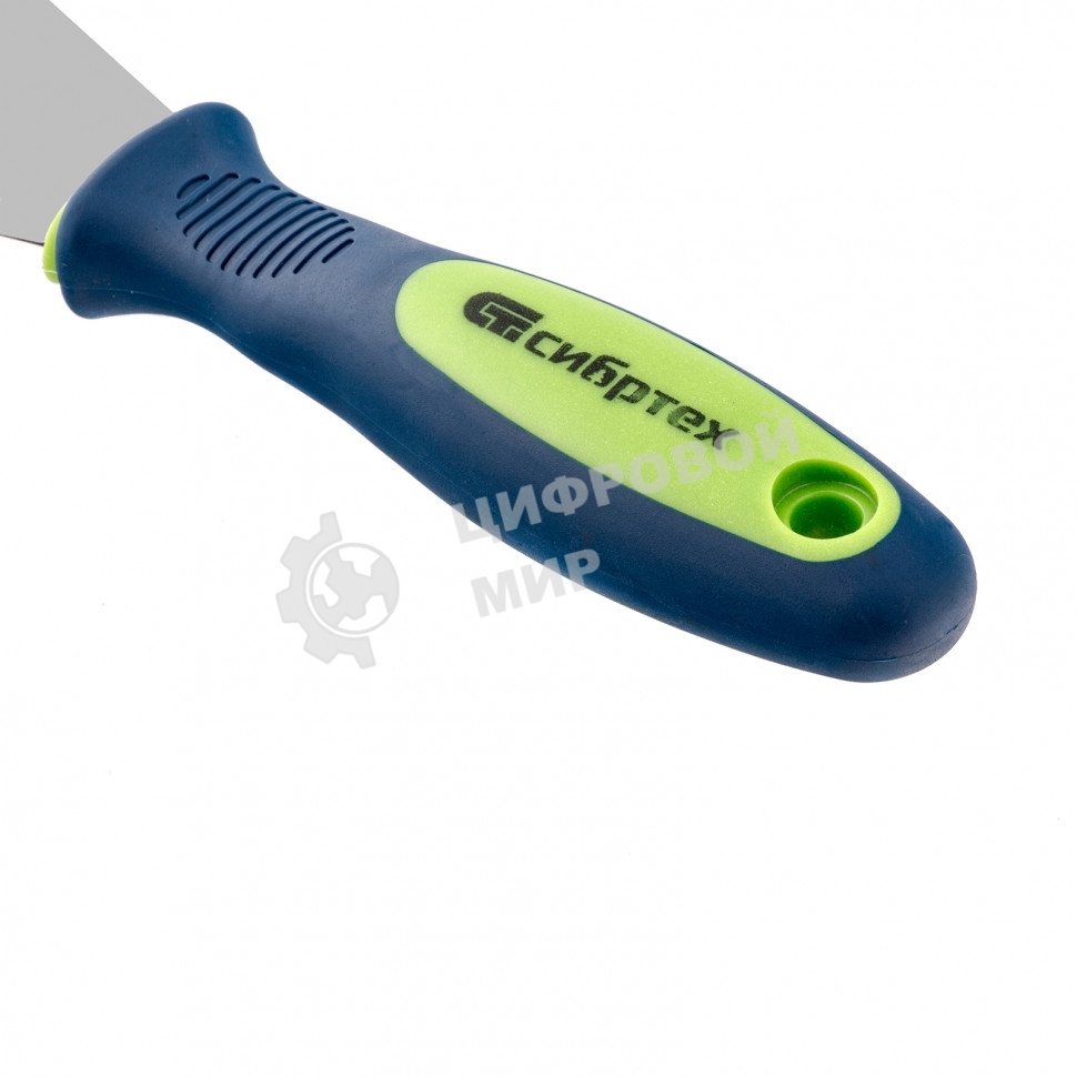 Шпательная лопатка из нержавеющей стали Сибртех, 60 мм, двухкомпонентная рукоятка