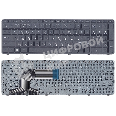 Клавиатура для ноутбука HP Pavilion 15-e черная с рамкой