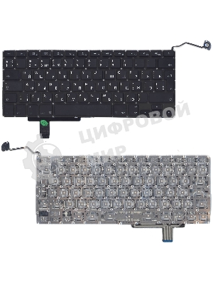 Клавиатура для ноутбука Macbook A1297 черная, большой Enter