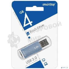 Флешка USB Smartbuy V-Cut Blue (SB4GbVC-B), 4Gb, USB 2.0, R/W 25/15, голубой