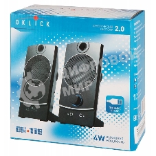Акустическая система Oklick OK-118 2.0 черный 4Вт