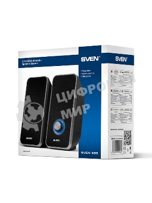 Акустическая система 2.0 SVEN 325, черный, USB, мощность 2x3 Вт(RMS) SVEN 325, черный, USB, акустическая система 2.0, мощность 2x3 Вт(RMS)