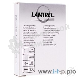 Пленка для ламинирования Lamirel LA-78663 (75х105 мм, 125 мкм, 100 шт.)