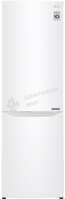Холодильник LG GA-B419SWJL белый двухкамерный 223/79л морозилка снизу, No Frost