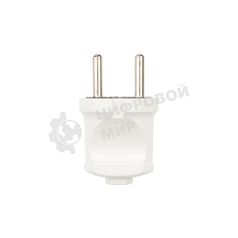 Вилка прямая Rexant без з/к 6А белая