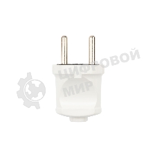 Вилка прямая Rexant без з/к 6А белая