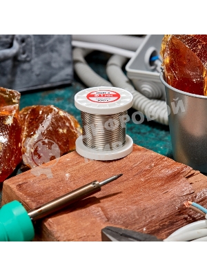 Припой Rexant ПОМ-3, 100г, Ø1мм, (олово 97%, медь 3%), бессвинцовый, ГОСТ 21931-76, катушка