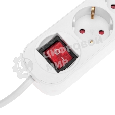 Удлинитель Rexant STANDARD 3 гнезда, 3 м, 3х1,0 мм², с/з, с выключателем, 2 USB, белый