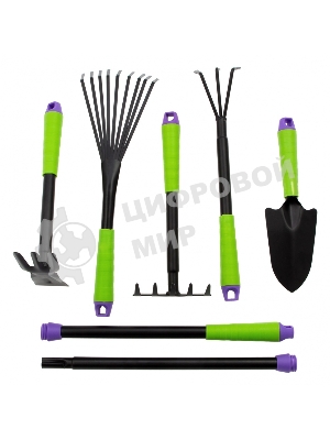 Набор садового инструмента Palisad пластиковые рукоятки, 7 предметов