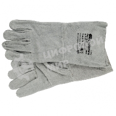 Перчатки Сибртех спилковые с манжетой для садовых и строительных работ, размер XL
