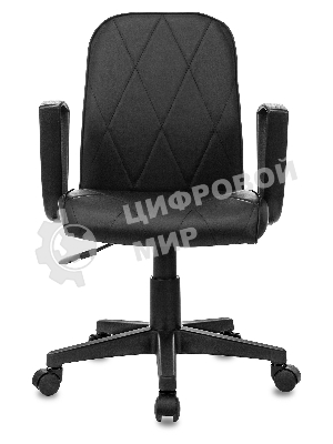 Кресло Бюрократ CH-327 черный, экокожа, 120 кг, механизм качания