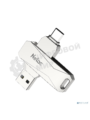 Флешка USB Netac U782C dual USB 3.0+TypeC 64Gb, retail version