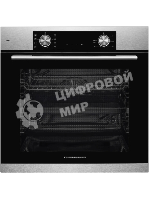 Встраиваемый духовой шкаф Kuppersberg HF 608 BX 80 л, High-Tech, 6 режимов, паровая очистка, черный, нерж. сталь