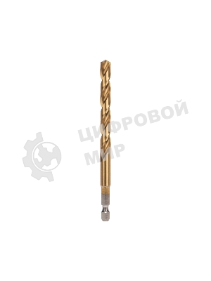 Сверло по металлу, 8мм, Р6М5, ТИТАН, шестигранный хвостовик (1 шт. в упаковке) DIN 338 Kranz