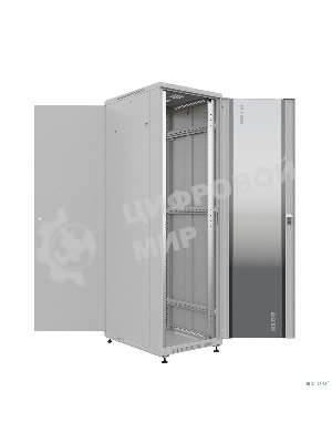 Шкаф серверный NTSS Премиум (NTSS-R42U6080GS) напольный 42U 600x800мм пер.дв.стекл металл 900кг серый IP20 сталь