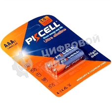 Щелочной/алкалиновый элемент питания PKCELL LR03-2B тип - AAА 2 шт в блистере