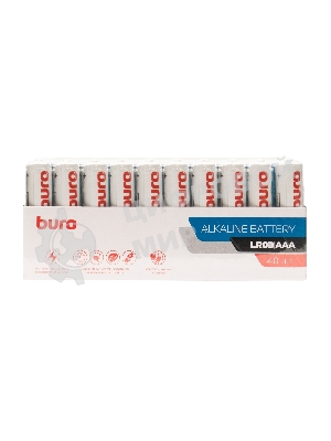 Батарея Buro Alkaline LR03 AAA (40шт) коробка