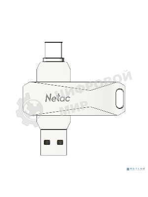 Флешка USB Netac U782C dual USB 3.0+TypeC 64Gb, retail version