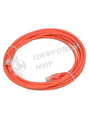 Патч-корд LANMASTER TWT UTP cat.5e, с заливными колпачками, 2.0 м, оранжевый