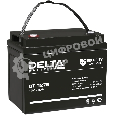 Аккумуляторная батарея Delta DT 1275 напряжение 12В, емкость 75А·ч (259х169х213мм)