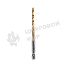 Сверло по металлу, 4,2мм, Р6М5, ТИТАН, шестигранный хвостовик (1 шт. в упаковке) DIN 338 Kranz