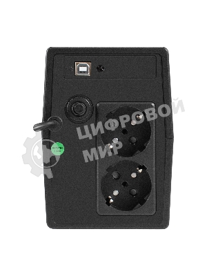 Источник бесперебойного питания ExeGate Smart LB-800.LCD.AVR.2SH.USB (800VA/480W, LCD, AVR, 2*Schuko, USB, батарея 12V 9Ah, Black)