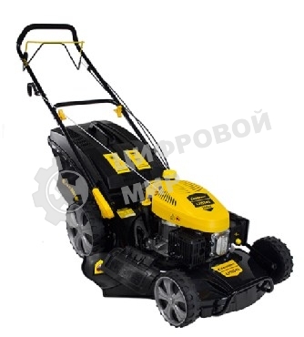 Газонокосилка Champion LM5345 Мощность двигателя 4,5/6 кВт/л.с, Вес без травосборника 39,6 кг, Самодвижущаяся, Ширина кошения 530 мм, Высота кошения 25-75 мм, Тип/объем травосборника мягкий/75 л, Мульчирование, Боковой выброс, Задний выброс, Регулировка высоты кошения/количество положений один рычаг/7, Объем двигателя 200 см3, Объем топливного бака 1,25 л, Максимальный расход топлива 360/1,1 г/кВт•ч/л/ч, Объем картера 0,6 л, Уровень вибрации на рукоятке 5,45 м/с2, Уровень мощности звука 96,3 дБ, Уровень звукового давления 81,3 дБ, Материал деки сталь.