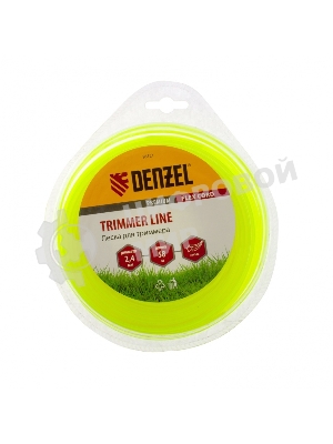 Леска для триммера Denzel звезда 2,4 мм х58 м, блистер FLEX CORD