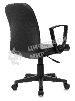 Кресло Бюрократ CH-327 черный, экокожа, 120 кг, механизм качания