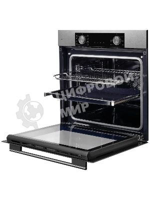 Встраиваемый духовой шкаф Kuppersberg HF 608 BX 80 л, High-Tech, 6 режимов, паровая очистка, черный, нерж. сталь