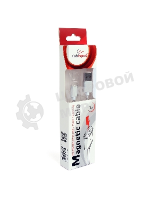 Кабель магнитный USB2.0 Cablexpert CC-USB2-AMMg-1M, для адаптеров TypeC - microBM 5P - iPhone lightning, 1м, алюминиевые разъемы (адаптеры в комплектацию не входят)