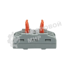 Клемма соединительная Rexant многоразовая проходная 3 полюса (0,08-4 мм²), серая (30 шт./уп.)