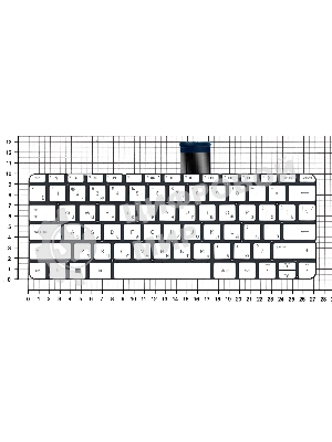 Клавиатура для ноутбука HP Stream X360 11-p белый без рамки