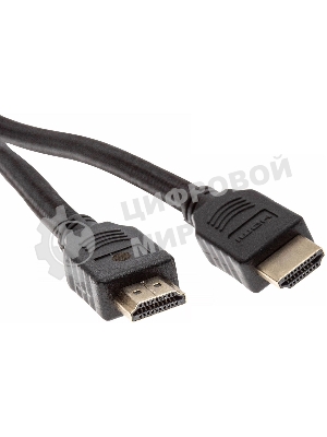 Кабель аудио-видео Cactus CS-HDMI.2-1.8 HDMI (m)/HDMI (m) 1.8м. позолоченные контакты черный