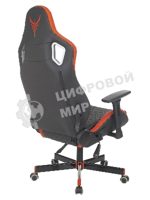 Кресло Knight OUTRIDER черный/красный, экокожа, 120 кг, механизм качания