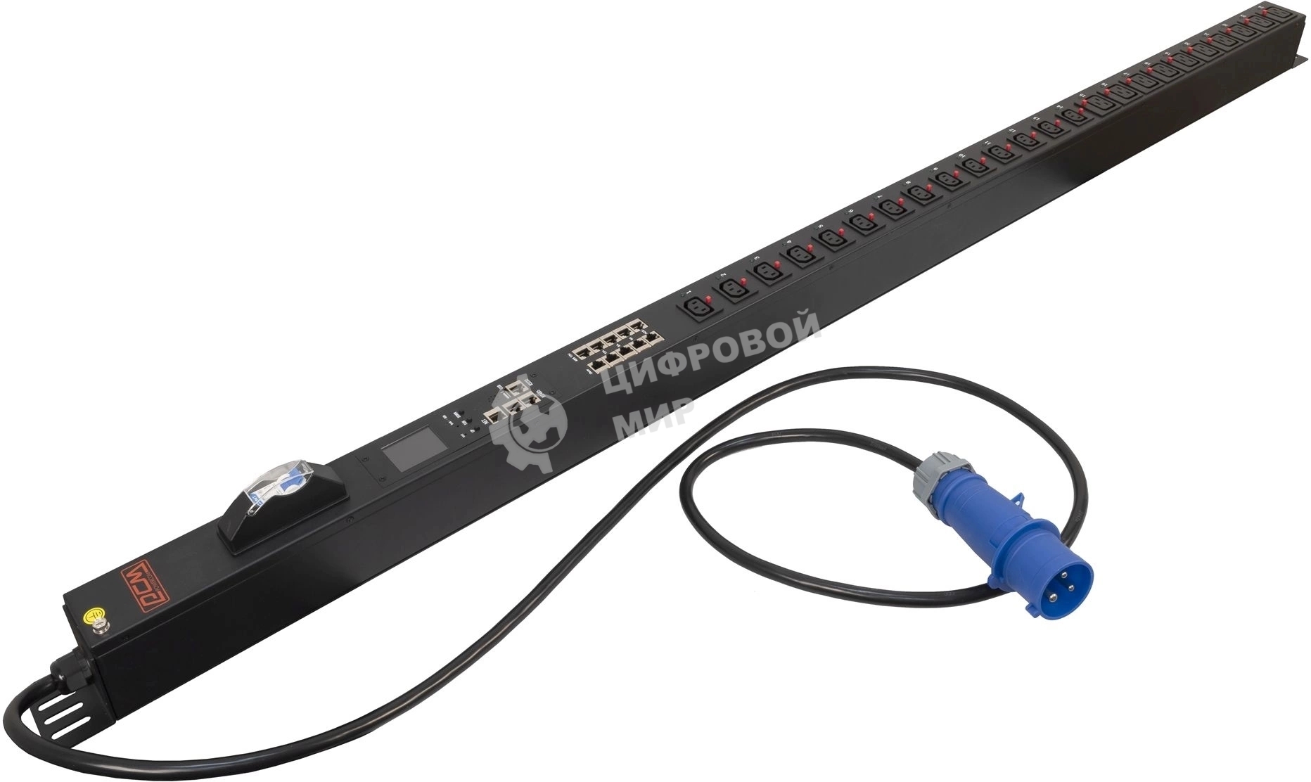 Блок распределения питания Powercom PDU-32AVMS24-14C3-10C9-1P