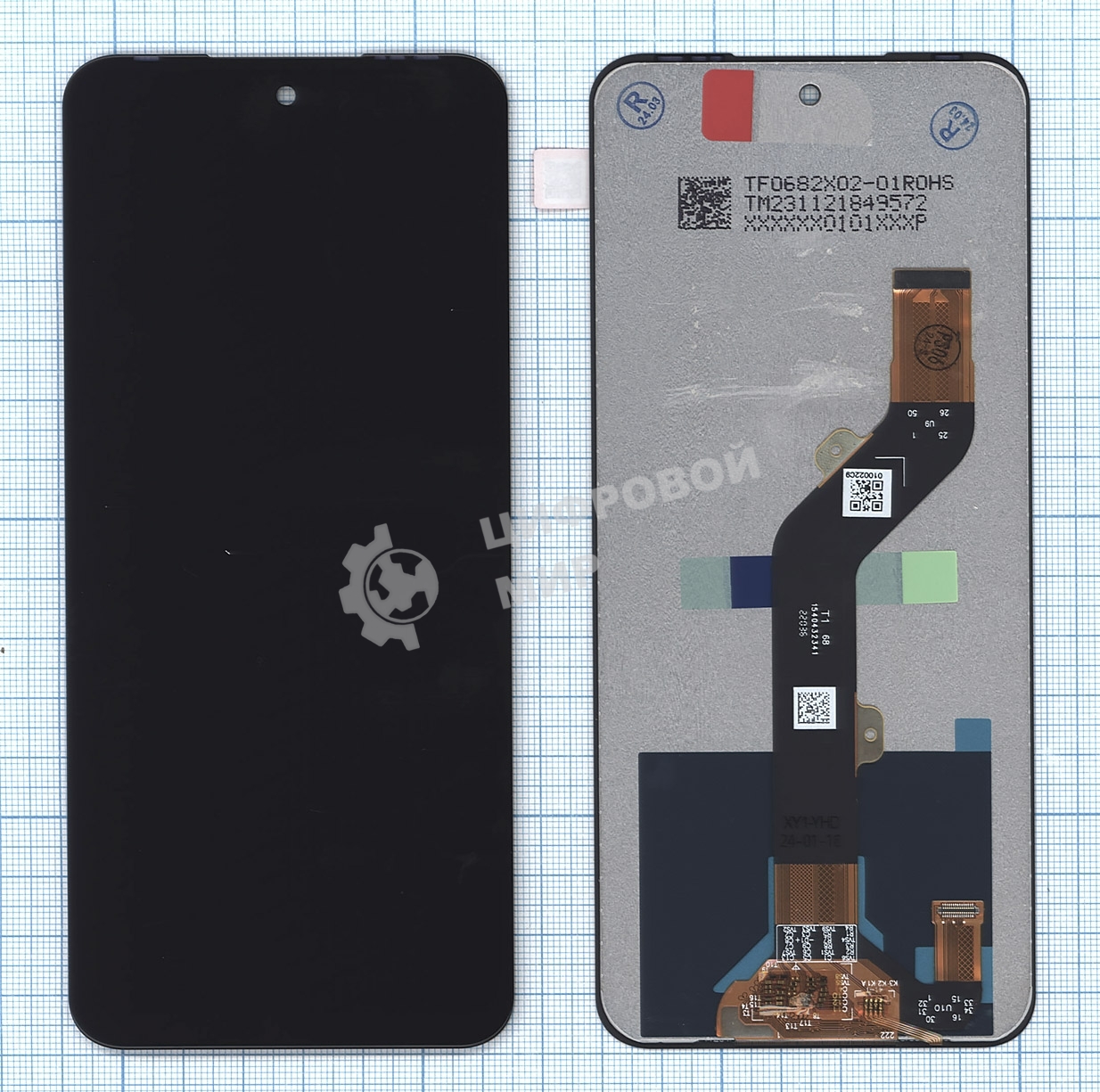 Дисплей для Infinix Hot 12 Play (X6816D) в сборе с тачскрином черный