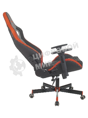 Кресло Knight OUTRIDER черный/красный, экокожа, 120 кг, механизм качания