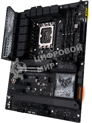 Материнская плата ASUS TUF GAMING Z790-PLUS WIFI, LGA 1700, Intel Z790, 4xDDR5, 4xSATA, 4xM.2, 1xPCIe 5.0 x16, 1xPCIe 4.0 x4, 2xUSB-A 3.2 Gen 2, 4xUSB-A 3.2 Gen 1, 1xUSB-C 3.2 Gen 2, 1xUSB-C 3.2 Gen 2x2, 1x2.5Gb LAN, 5x3.5 мм, 7.1, Standard-ATX
