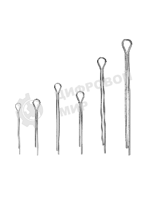 Набор шплинтов Сибртех, S головки х L: 1,6x25, 2,3x25, 2,3x38, 3,1x32, 3,1x50, 4x63 мм, 555 предметов