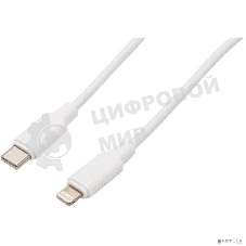 Кабель Filum USB 2.0, 1.8 м., белый, 3 А, разъемы: USB Type С male - Lightning male, пакет.