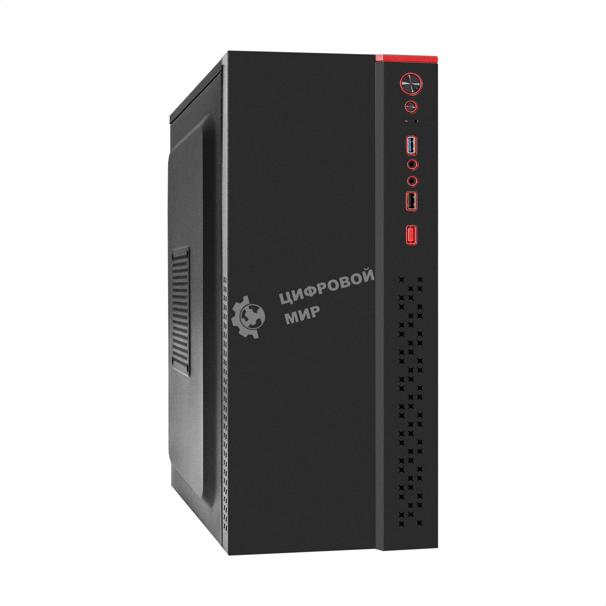 Компьютерный корпус Miditower ExeGate AA-443U-AA400 (ATX, AA400 8 см, 2*USB+1*USB 3.0+HD Audio, черный)