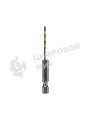 Сверло по металлу Kranz KR-91-5500 2мм Р6М5 ТИТАН шестигранный хвостовик DIN 338 (уп.1шт)