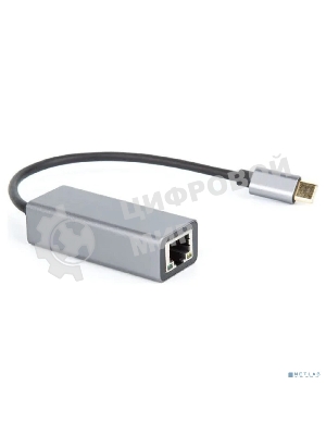 Кабель-переходник USB 3.1 Type-C -->RJ-45 1000Mbps Ethernet, Aluminum Shell, 0.15м VCOM DU320M