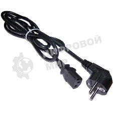 Шнур питания C13-Schuko, 3х0.75, 220В, 10А, черный, 3 метра