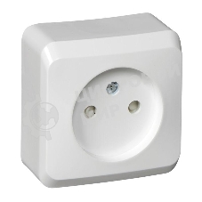 Розетка 1-м ОП Этюд 16А IP20 защ. шторки без заземл. белый SchE PA16-002B