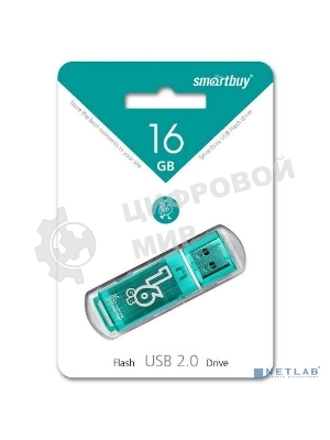 Флешка USB Smartbuy Glossy series Green (SB16GBGS-G), 16Gb, USB 2.0, R/W 25/15, зеленый