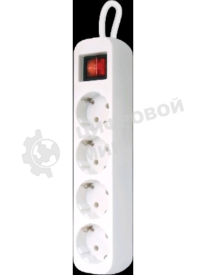 Удлинитель Defender S418 белый 1.8 м, 4 розетки 